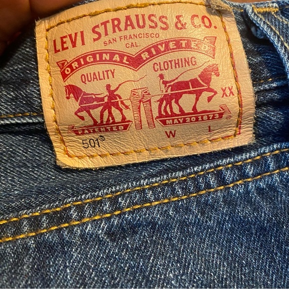 Vintage Rare R Tab 501 Levi’s Denim Jean Booty Short Frayed High Waist Shorts 30 - Picture 9 of 10